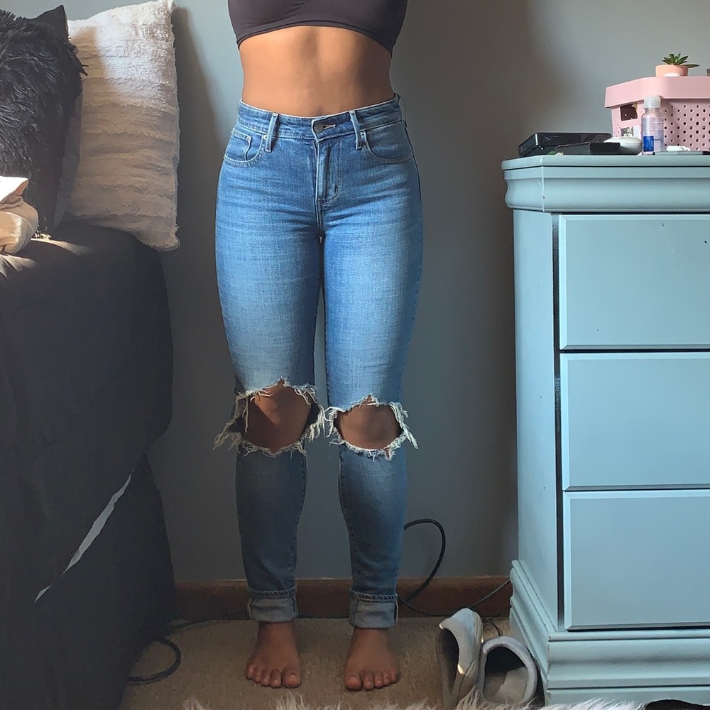 High rise Levi skinny jeans